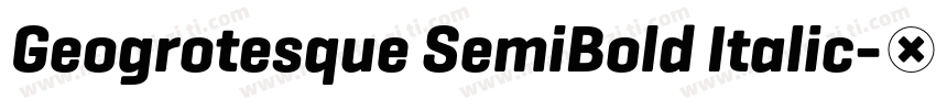Geogrotesque SemiBold Italic字体转换